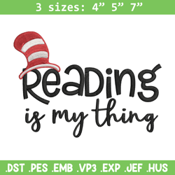 reading is my thing embroidery design, dr seuss embroidery, embroidery file, embroidery design, digital download. (2)