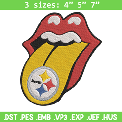 tongue pittsburgh steelers embroidery design, pittsburgh steelers embroidery, nfl embroidery, logo sport embroidery.