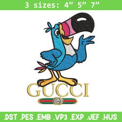 toucan sam gucci embroidery design, toucan sam embroidery, cartoon design, embroidery file, gucci logo, instant download