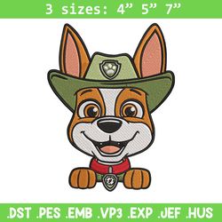 tracker dog embroidery design, paw patrol embroidery, embroidery file, anime embroidery, anime shirt, digital download.