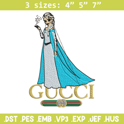 elsa gucci logo embroidery design, elsa gucci logo embroidery, cartoon design, embroidery file, digital download.