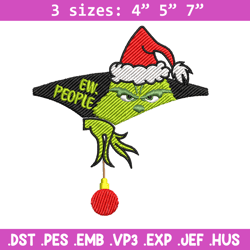 ew.people embroidery design,chrismas design, embroidery shirt, embroidery file, grinch embroidery, digital download