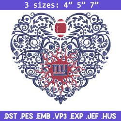 new york giants heart embroidery design, new york giants embroidery, nfl embroidery, sport embroidery, embroidery design