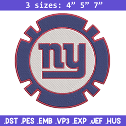 new york giants token embroidery design, new york giants embroidery, nfl embroidery, logo sport embroidery.