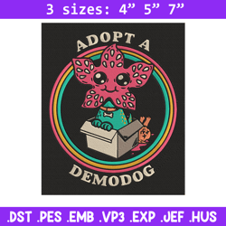 adpot a demodog embroidery design, demodog embroidery, embroidery file, anime embroidery, anime shirt, digital download