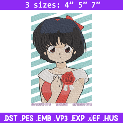 akane tendo embroidery design, ranma embroidery, embroidery file, anime embroidery, anime shirt, digital download