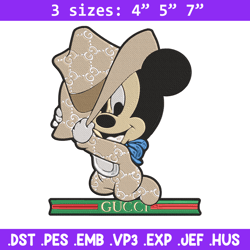 mickey baby gucci embroidery design, mickey embroidery, embroidery file, gucci embroidery, anime shirt,digital download