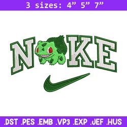 nike bulbasaur embroidery design, pokemon embroidery, nike design, embroidery shirt, embroidery file,digital download