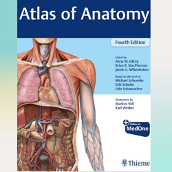 atlas of anatomy 4th edition by anne m gilroy (author)