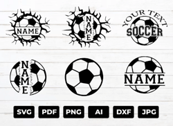 soccer svg bundle soccer ball monogram svg soccer designs soccer team svg soccer ball svg cut file for cricut silhouette