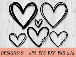 heart svg bundle, heart svg, hand drawn heart svg, open heart svg, doodle heart svg, sketch heart svg, love svg,valentin