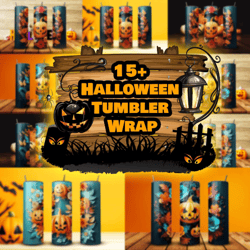 halloween tumbler wrap bundle, 20 oz skinny tumbler sublimation design, digital download, straight & tumbler wrap png,