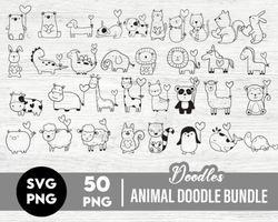 animal doodle svg bundle animal svg doodle svg safari animal svg cute animal svg farm animal svg animal clipart