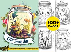 pages | life inside jar | cute coloring book for relaxingblack friday