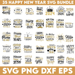 new year 2024 svg happy new year svg new year's eve svg new year party t shirt design cheers 2024 svg