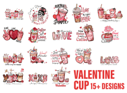 valentine coffee lover png bundle latte iced stars coffee digital download sublimation design hand drawn printable graph