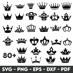crown silhouettes svg bundle | crown svg | crown silhouette svg | queen crown svg | royal crown svg file for crafts