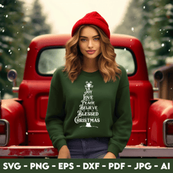 christmas tree svg christmas shirt winter svg snowflakes svg holiday svg joy svg peace svg love svg cut file for cricut