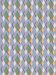 colorful preppy diamond shapes modern maximalist pattern pigeon blue graphic