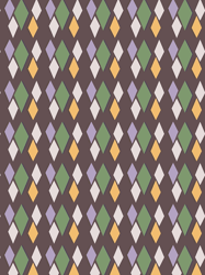 colorful preppy diamond shapes modern maximalist pattern walnut brown graphic