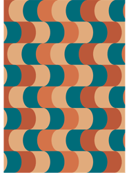 retro waves vintage pattern