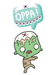 the korean zombie limited illustration edition oppa! halloween gift theme evergreen