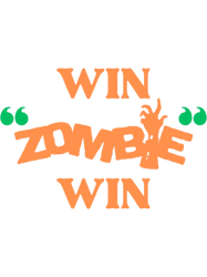 win zombie win text design