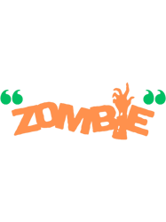 zombie text art design