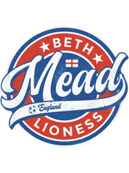 beth mead england football badge (round)