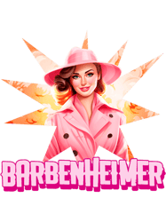 barbenheimer woman pink letters bolded font