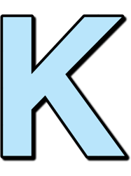 blue letter k