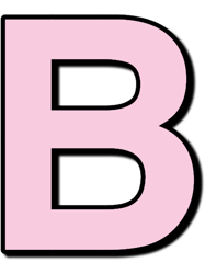 pink letter b