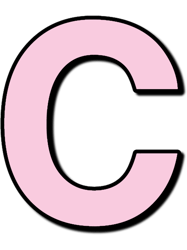 pink letter c