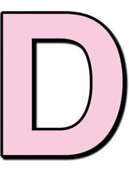 pink letter d