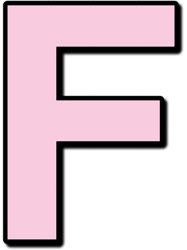 pink letter f