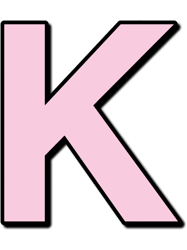 pink letter k