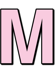 pink letter m