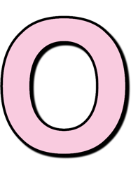 pink letter o
