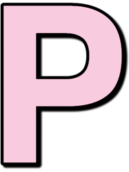 pink letter p