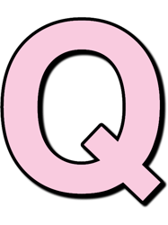 pink letter q