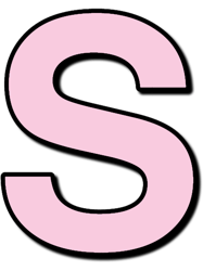 pink letter s