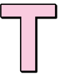 pink letter t