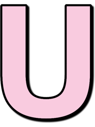 pink letter u