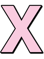 pink letter x