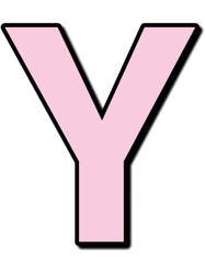 pink letter y