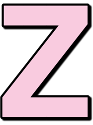 pink letter z