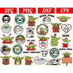 big svg bundle, digital download, baby yoda christmas, baby yoda christmas svg, baby yoda christmas clipart