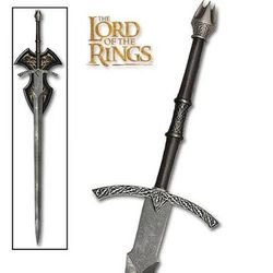 lords of the ring handmade replica sword of the witchking with wall plaque and leather sheath groomsman gift/gift for us
