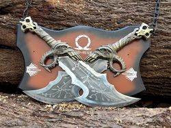 god of war blades of chaos metal, god of war, god of war blades of chaos sword twin blades, kratos metal cosplay