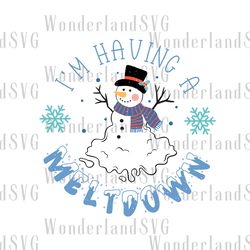 i'm having a meltdown funny melting snowman christmas pun - sleek sublimation png and svg - challenge creative boundari